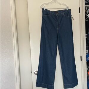 Dark Blue Wide-Leg favorite daughter Jeans size 34